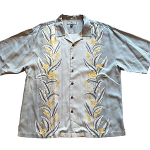 Tommy Bahama Short Sleeve Button Silk Hawaiian Shirt Mens XL Floral
